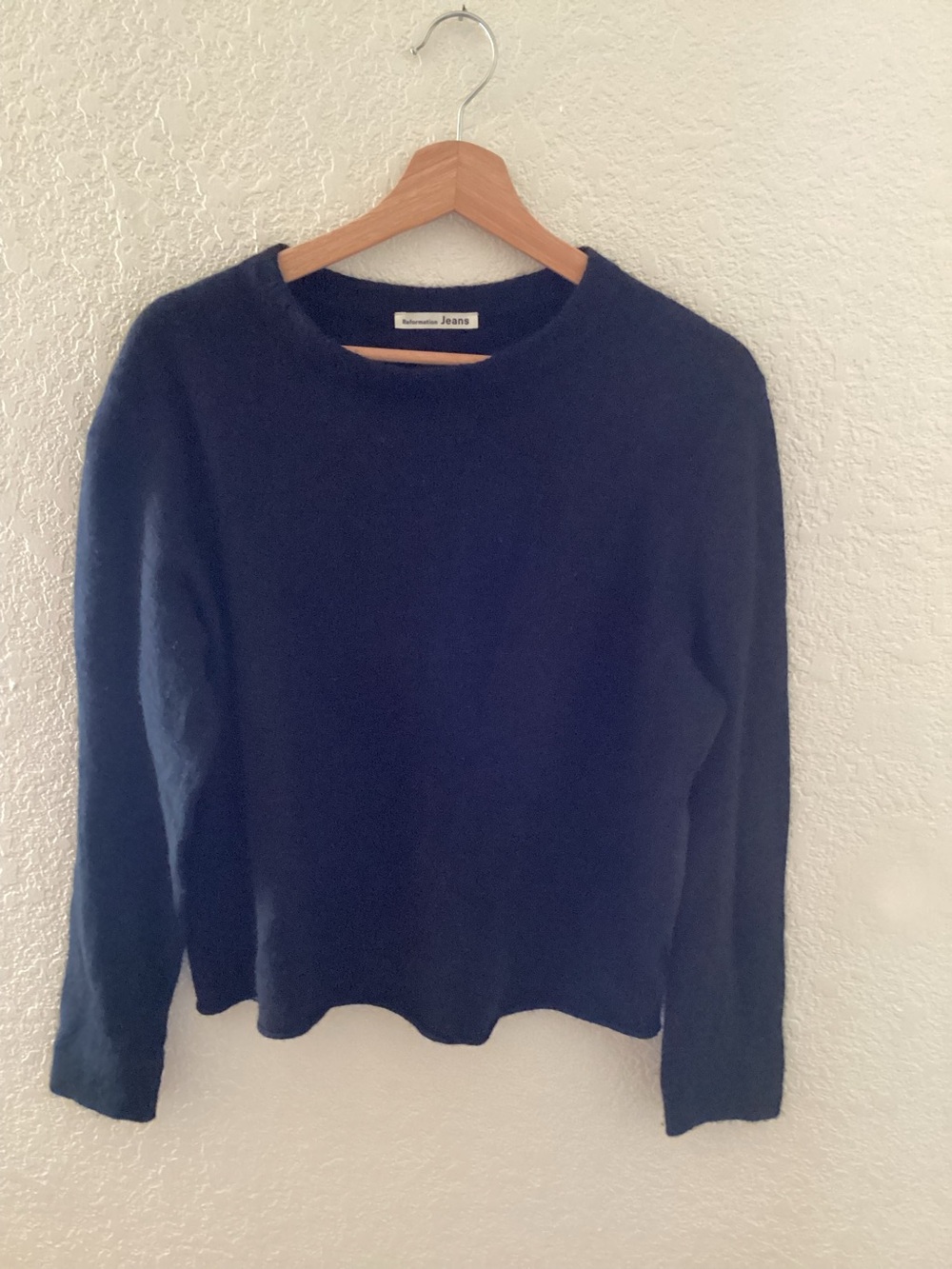 Reformation Black Cashmere Crew Sweater Pullover